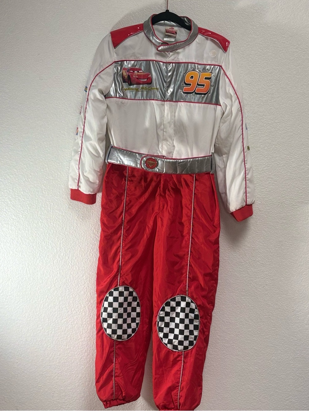 Disney Lightning McQueen Red, White & Silver Racing Jumpsuit